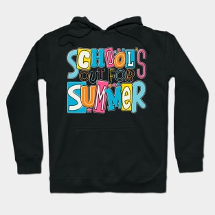 Retro Schools Out For Summer Last Day Of School Teacher Kids Hoodie